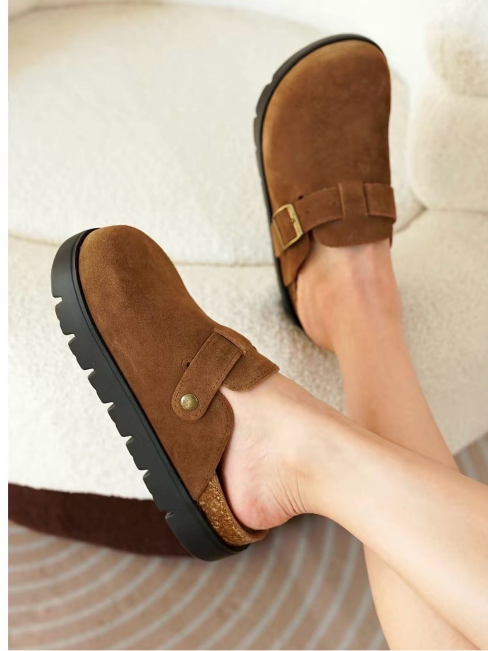 Project Cloud  Casual Slip-On Suede Platform  in Cacao Suede Sz 7